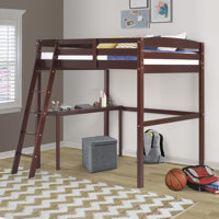 Mallika Solid Wood Loft Bed with Built-in-Desk by Mack & Miloâ„¢ by Mack & Milo