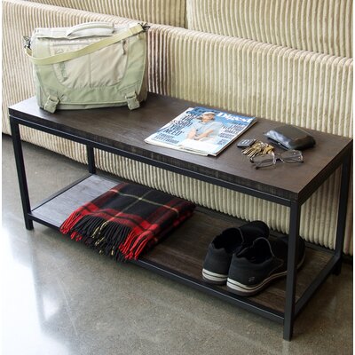 Therese Solid Wood Shelves Storage Bench by Union Rustic
