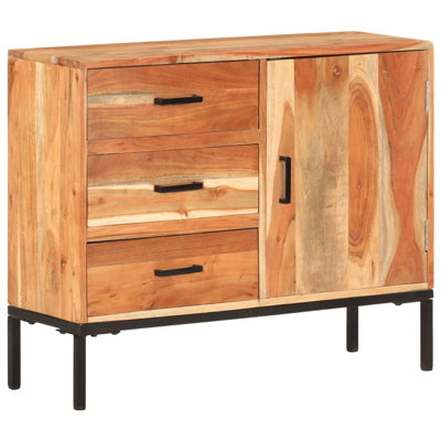 Arcadia Sideboard 34.6" x 11.8" x 28" Solid Mango Wood by Foundry Select