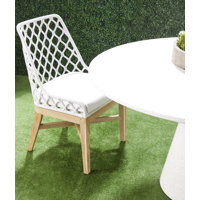 Paulsen Patio Dining Side Chair with Cushion by Longshore Tides