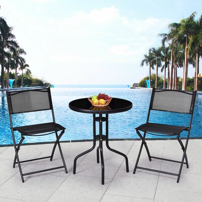 Capucina Backyard 3 Piece Bistro Set by Winston Porter