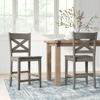 Kenia Solid Wood 24" Counter Stool by Laurel Foundry Modern Farmhouse