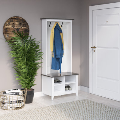 Cleobury Hall Tree with Bench and Shoe Storage by Laurel Foundry Modern Farmhouse