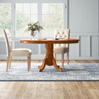 Kaneshiro Extendable Solid Pedestal Dining Table by Laurel Foundry Modern Farmhouse