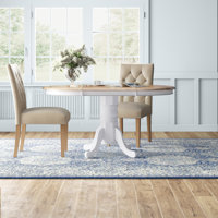 Kaneshiro Extendable Solid Pedestal Dining Table by Laurel Foundry Modern Farmhouse