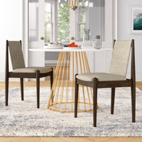 Kampsville Side Chair in Walnut by Three Posts