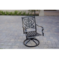 Anhar Swivel Patio Rocking Chair with Cushions by Lark Manor