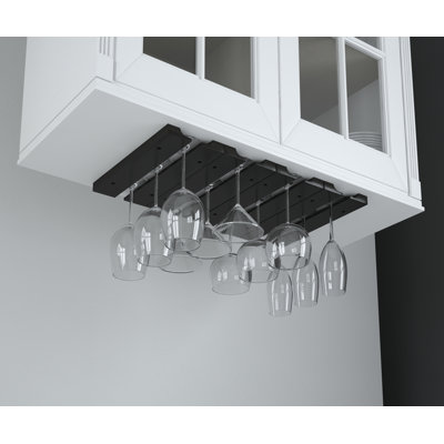 Adren Solid Wood Hanging Wine Glass Rack by Latitude Run