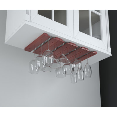 Adren Solid Wood Hanging Wine Glass Rack by Latitude Run