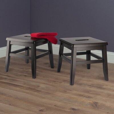 Mariani Solid Wood Accent Stool by Winston Porter