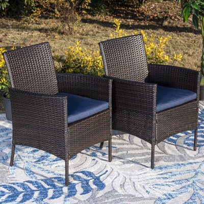 Argyri Patio Dining Armchair with Cushion by Lark Manor