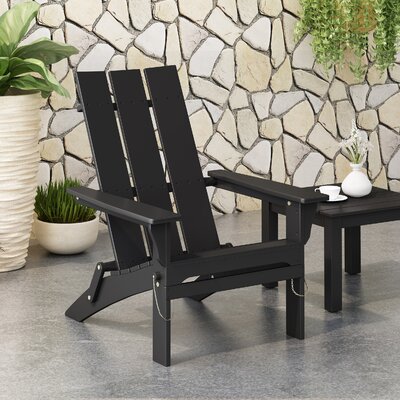 Damione Solid Wood Folding Adirondack Chair by Rosecliff Heights