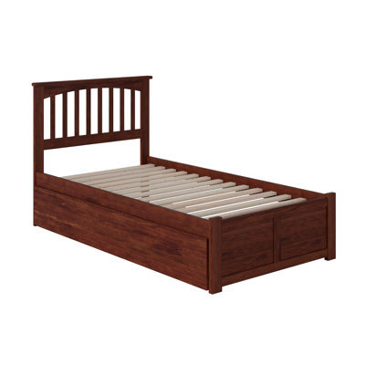 Huntsville Extra Long Twin Solid Wood Platform Bed with Trundle by Harper Orchard