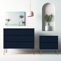 Rockefeller 2-Piece Bedroom Set with Dresser and Nightstand by Manhattan Comfort