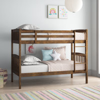 Blumberg Twin Over Twin Solid Wood Standard Bunk Bed by Viv + Rae, Mattresses Not Included by Viv + Rae