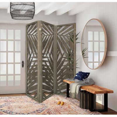 Leithgow 48" W x 67" H 3 - Panel Folding Room Divider by Bayou Breeze