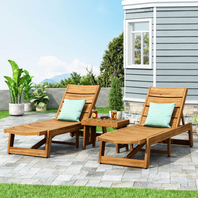 Reclining Chaise Lounge with Table