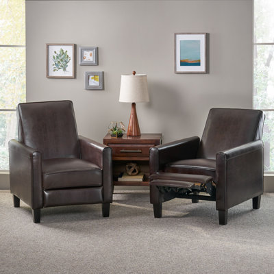 Neus 34" Wide Faux Leather Manual Club Recliner by Red Barrel Studio