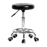 Height Adjustable Lab Stool with Lines Rotation by Inbox Zero