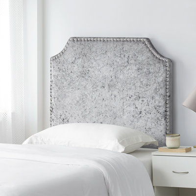Bevel Tacked Velvet College Dorm Twin XL Headboard by Rosdorf Park