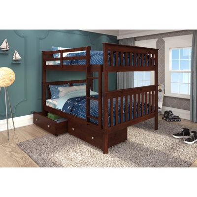 Charterville 2 Drawer Solid Wood Standard Bunk Bed by Harriet Bee by Harriet Bee