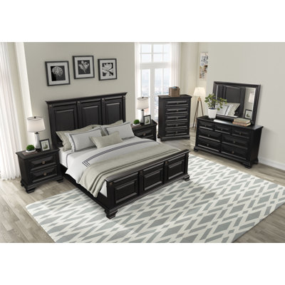 Quebec Solid Wood Standard 6 Piece Bedroom Set by Alcott Hill