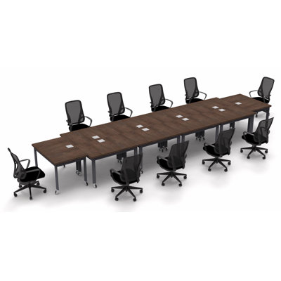 Albin Conference Meeting Tables with Chairs Complete Set by The Twillery Co.