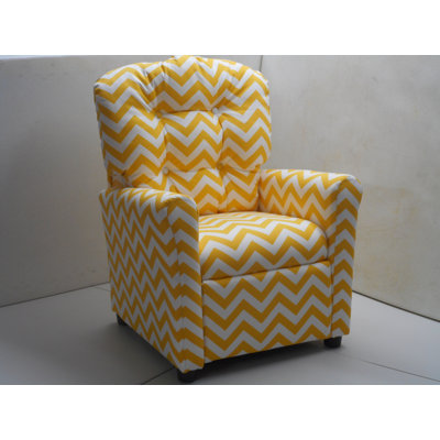 Everley Zig Zag Kids Recliner and Ottoman by Harriet Bee