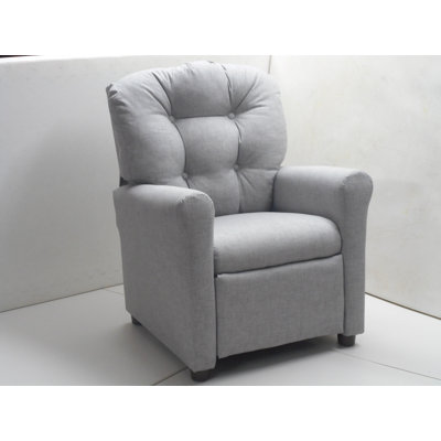 Evynne Storm Kids Recliner and Ottoman by Harriet Bee