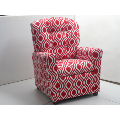 Gisli Lipstick Kids Recliner and Ottoman