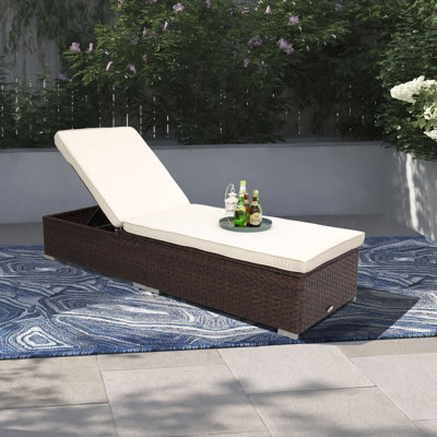76" Long Reclining Single Chaise with Cushions by Orren Ellis