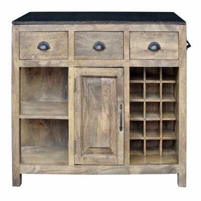 Ston Easton Kitchen Island with Granite Top by Foundry Select