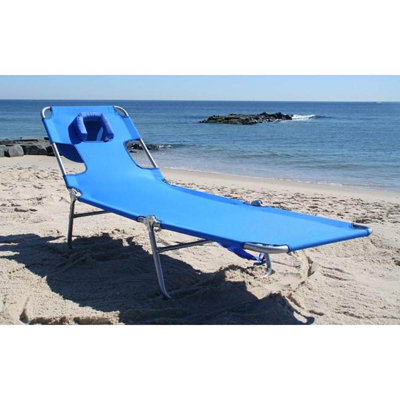 Ostrich Chaise Lounge, Portable Facedown Beach Camping Pool Tanning Chair