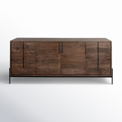 Nelda 71.5" Wide 6 Drawer Mango Wood Sideboard by Joss & Main