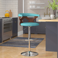 Briunna Swivel Adjustable Height Stool by Wade Logan