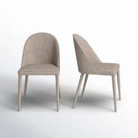 Brennon Upholstered Side Chair in Beige by Joss & Main