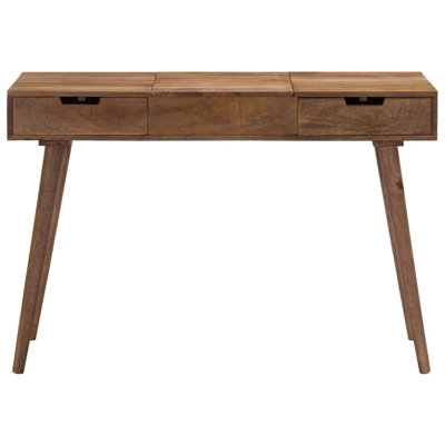 Dressing Table 44" x 17.7" x 29.9" Solid Mango Wood by George Oliver