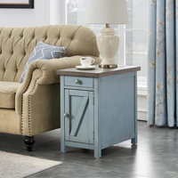 Brenai Solid Wood End Table with Storage by Rosecliff Heights