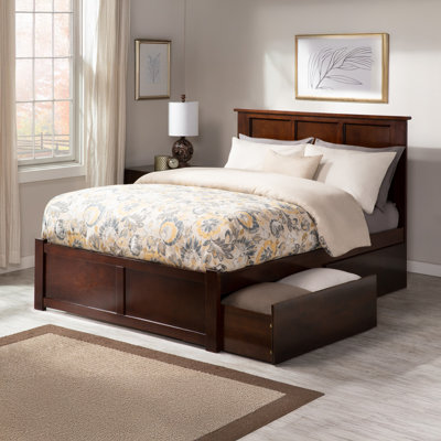 Fogarty Solid Wood Platform Bed with Panel Footboard and Storage Drawers by Viv + Rae