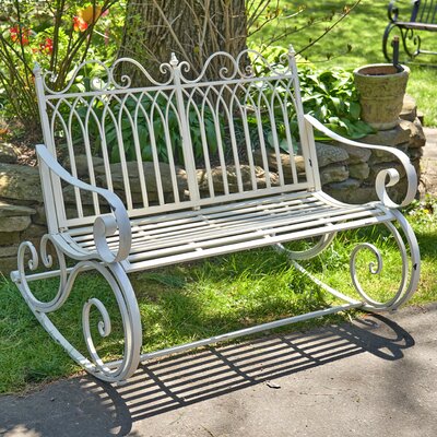Dominy Metal Outdoor Rocking Bench by Ophelia & Co.