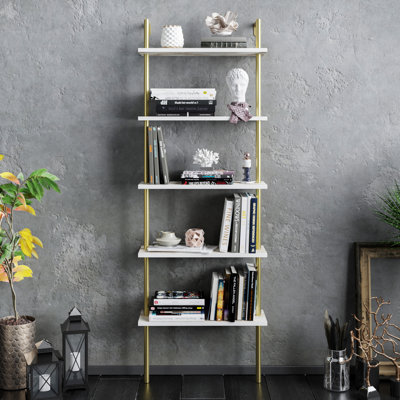 Innis 68.5" H x 23.6" W Metal Ladder Bookcase by 17 Stories