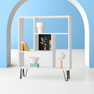 Jayvianna 42.5" H x 35.4" W Geometric Bookcase by Latitude Run