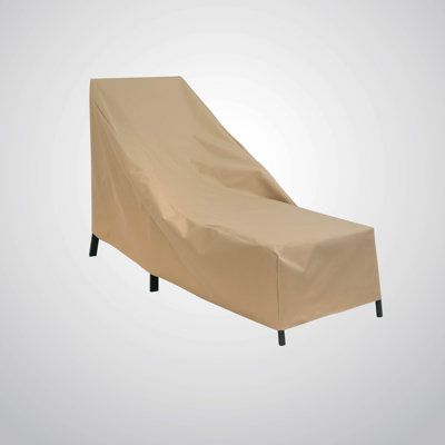 Modern Leisure Basics Patio Chaise Lounge Cover, 76"L x 27"W x 30"H, Khaki by Rebrilliant