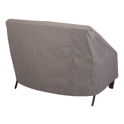 Modern Leisure Garrison Patio Loveseat Cover, Waterproof, 66"L x 40"W x 39"H, Granite by Rebrilliant