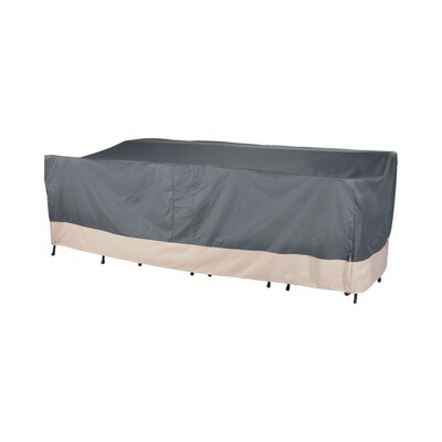 Modern Leisure Renaissance Rect/Oval Patio Table & Chair Set Cover, 108"L x 64"W x 34"H, Gray by Rebrilliant