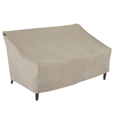 Modern Leisure Chalet Patio Loveseat Cover, 66"L x 40"W x 39"H, Beige by Rebrilliant