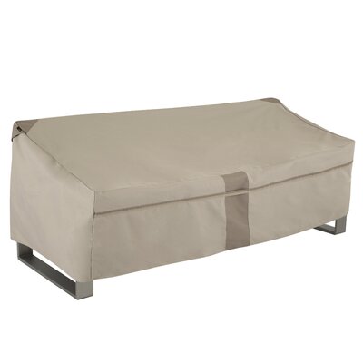 Modern Leisure Monterey Patio Loveseat Cover, 82.5"L x 38"W x 38.25"H, Beige by Rebrilliant