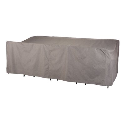 Modern Leisure Garrison Rect/Oval Patio Table & Chair Set Cover, 108"L x 64"W x 34"H, Granite by Rebrilliant