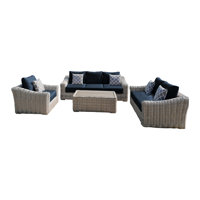 Sommer 4 Piece Rattan Sofa Seating Group by Rosecliff Heights