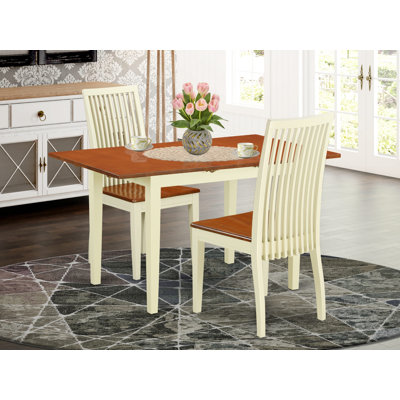Talsha Extendable Rubberwood Solid Wood Dining Set by Red Barrel Studio